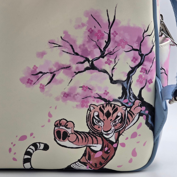 Loungefly DreamWorks Kung Fu Panda Po & Master Shifu Cherry Blossom Backpack New - Picture 6 of 10